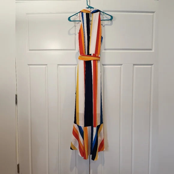 Julia jordan striped halter high low dress - Picture 2 of 9